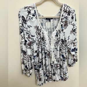 Max Edition Boho Peasant Floral Top sz XL